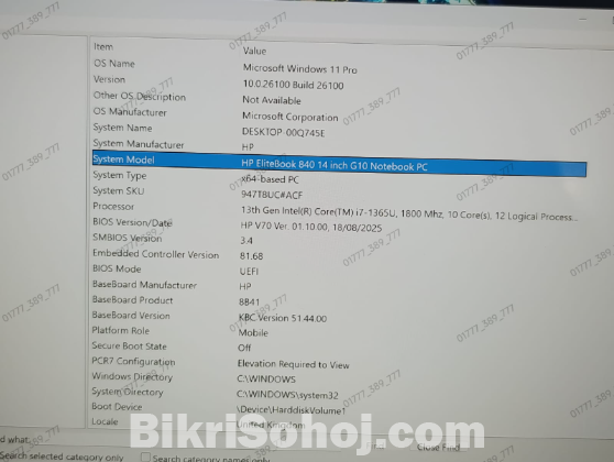 Hp Elitebook 840 G10 I7-13gen 16/512 Usa